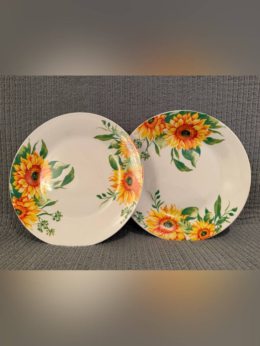 Royal Norfolk Sunflower Salad Plates - Set of 2